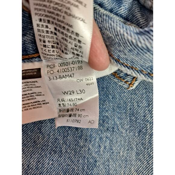 Levi's Men's 501® Original Regular Fit Mid Rise Button Fly Jeans Size W29‎ - Picture 7 of 7